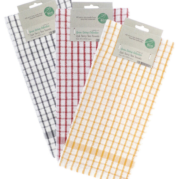 Recycled terry tea towels (2-pack) Thumbnail