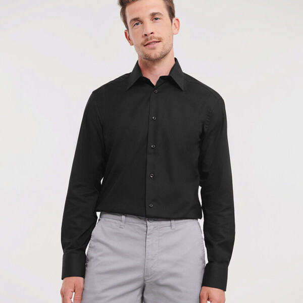 Long sleeve easycare tailored Oxford shirt Thumbnail