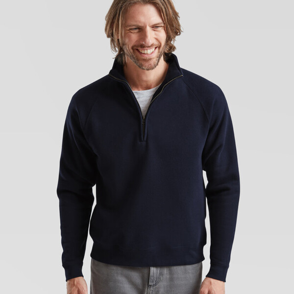 Premium 70/30 zip-neck sweatshirt Thumbnail