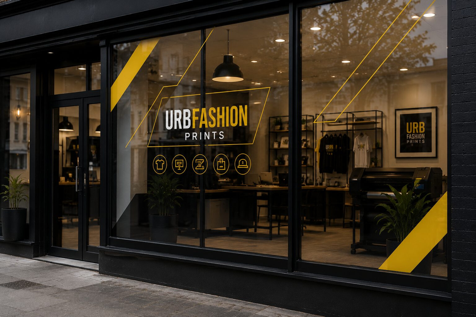 Window graphics and vinyl lettering for a London shopfront