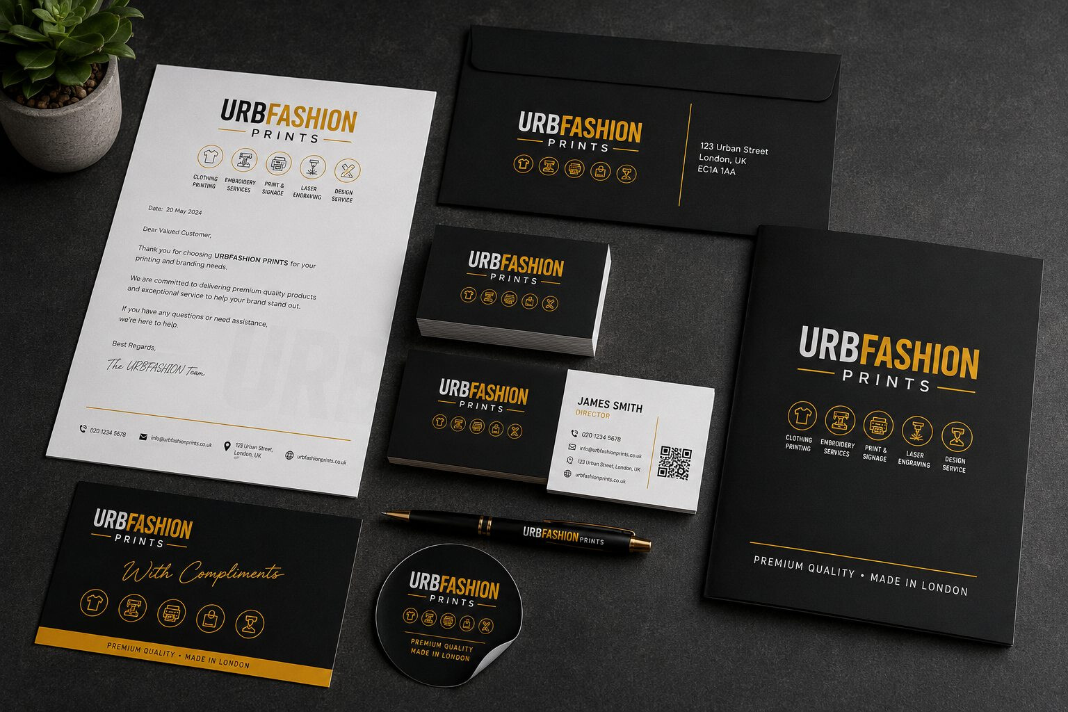 Business flyers and printed brand materials for signage customers