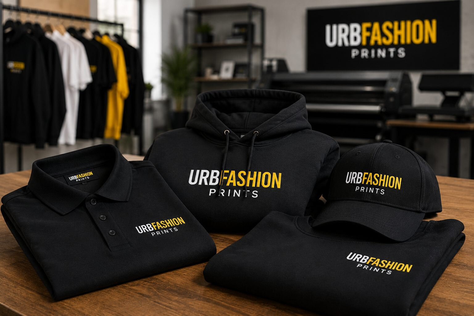 Matching branded workwear and uniforms for shop signage customers