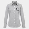 Women's Microcheck (Gingham) long sleeve cotton shirt Thumbnail
