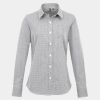 Women's Microcheck (Gingham) long sleeve cotton shirt Thumbnail