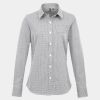 Women's Microcheck (Gingham) long sleeve cotton shirt Thumbnail