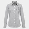Women's Microcheck (Gingham) long sleeve cotton shirt Thumbnail