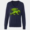 Women's v-neck knitted sweater Thumbnail