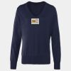 Women's v-neck knitted sweater Thumbnail