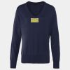 Women's v-neck knitted sweater Thumbnail