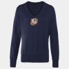 Women's v-neck knitted sweater Thumbnail