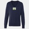 Women's v-neck knitted sweater Thumbnail