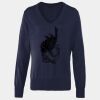 Women's v-neck knitted sweater Thumbnail