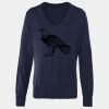 Women's v-neck knitted sweater Thumbnail