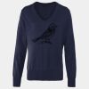 Women's v-neck knitted sweater Thumbnail