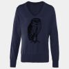 Women's v-neck knitted sweater Thumbnail