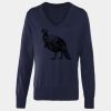 Women's v-neck knitted sweater Thumbnail