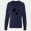 Women's v-neck knitted sweater Thumbnail