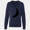 Women's v-neck knitted sweater Thumbnail