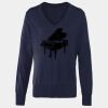 Women's v-neck knitted sweater Thumbnail