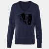 Women's v-neck knitted sweater Thumbnail