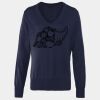 Women's v-neck knitted sweater Thumbnail