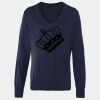Women's v-neck knitted sweater Thumbnail