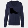 Women's v-neck knitted sweater Thumbnail