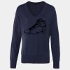 Women's v-neck knitted sweater Thumbnail