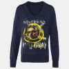 Women's v-neck knitted sweater Thumbnail